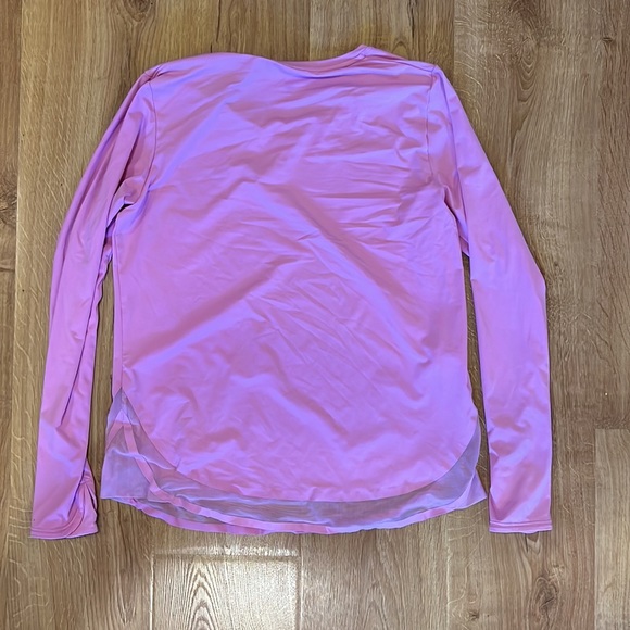 Athleta Long Sleeved Run Train Top with Mesh Detail in Pink Size Medium - Picture 2 of 7